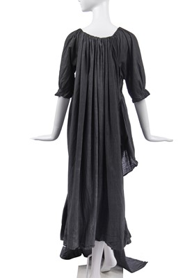 Lot 160 - A rare Westwood/McLaren grey cotton smock-dress, 'Punkature' collection, Spring-Summer 1983
