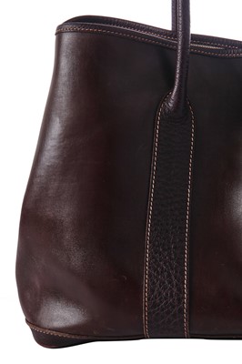 Lot 51 - An Hermès dark brown leather Garden Party Tote, modern