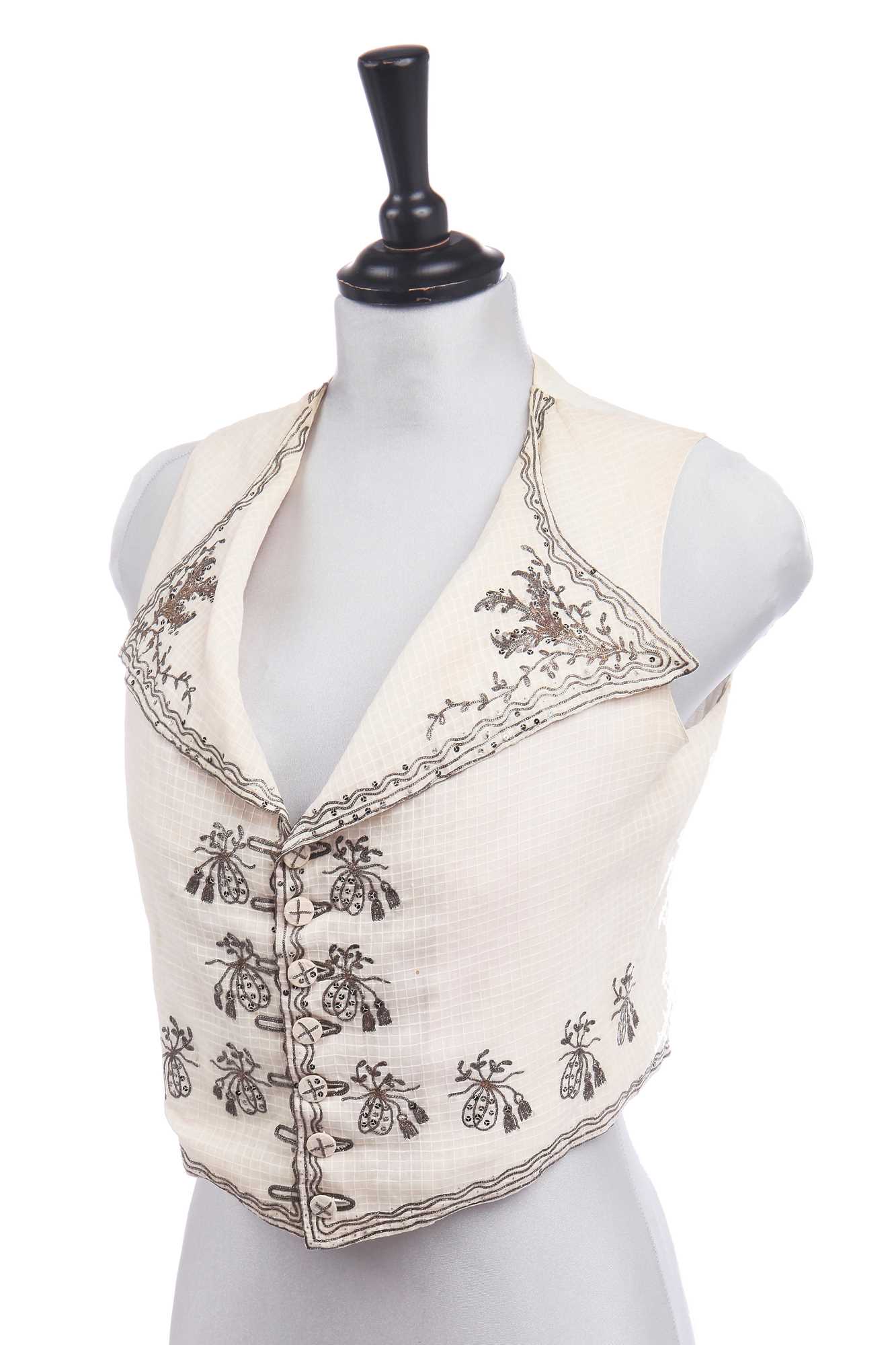 Sold Price: A George III embroidered waistcoat, late 18th century