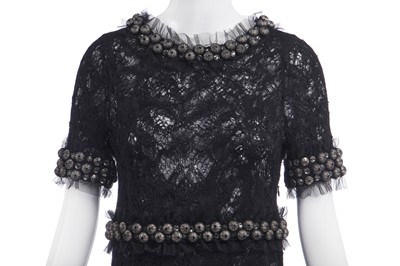 Lot 22 - A Chanel black knitted-lace dress, circa 2007