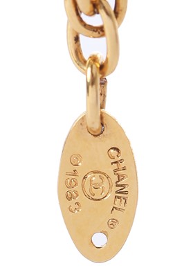 Lot 36 - A Chanel gilt chain bracelet, 1983