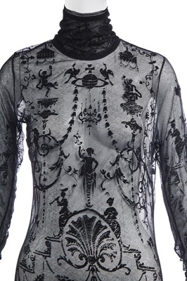 Lot 154 - A Vivienne Westwood flocked tulle dress, 'Salon' collection, Spring-Summer 1992
