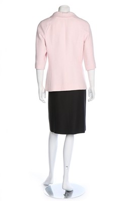 Lot 10 - A Chanel pale pink silk and wool jacket, 2007,...