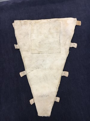 Lot 293 - An embroidered ivory satin stomacher, early 18th century