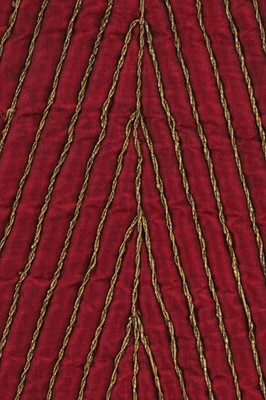 Lot 294 - An unusual ribbed silk panel, probably for use as a stomacher, circa 1690