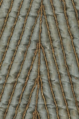 Lot 294 - An unusual ribbed silk panel, probably for use as a stomacher, circa 1690