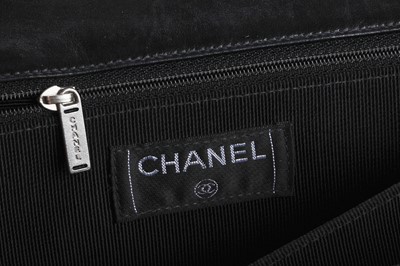 Lot 8 - A Chanel quilted black lambskin leather 2.55 variation, 2000-02