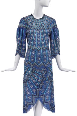 Lot 175 - A Zandra Rhodes embroidered and beaded dress, 1988