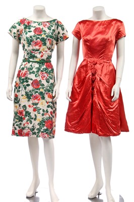 Lot 314 - Nine cocktail dresses, late 1950s-early 1960s