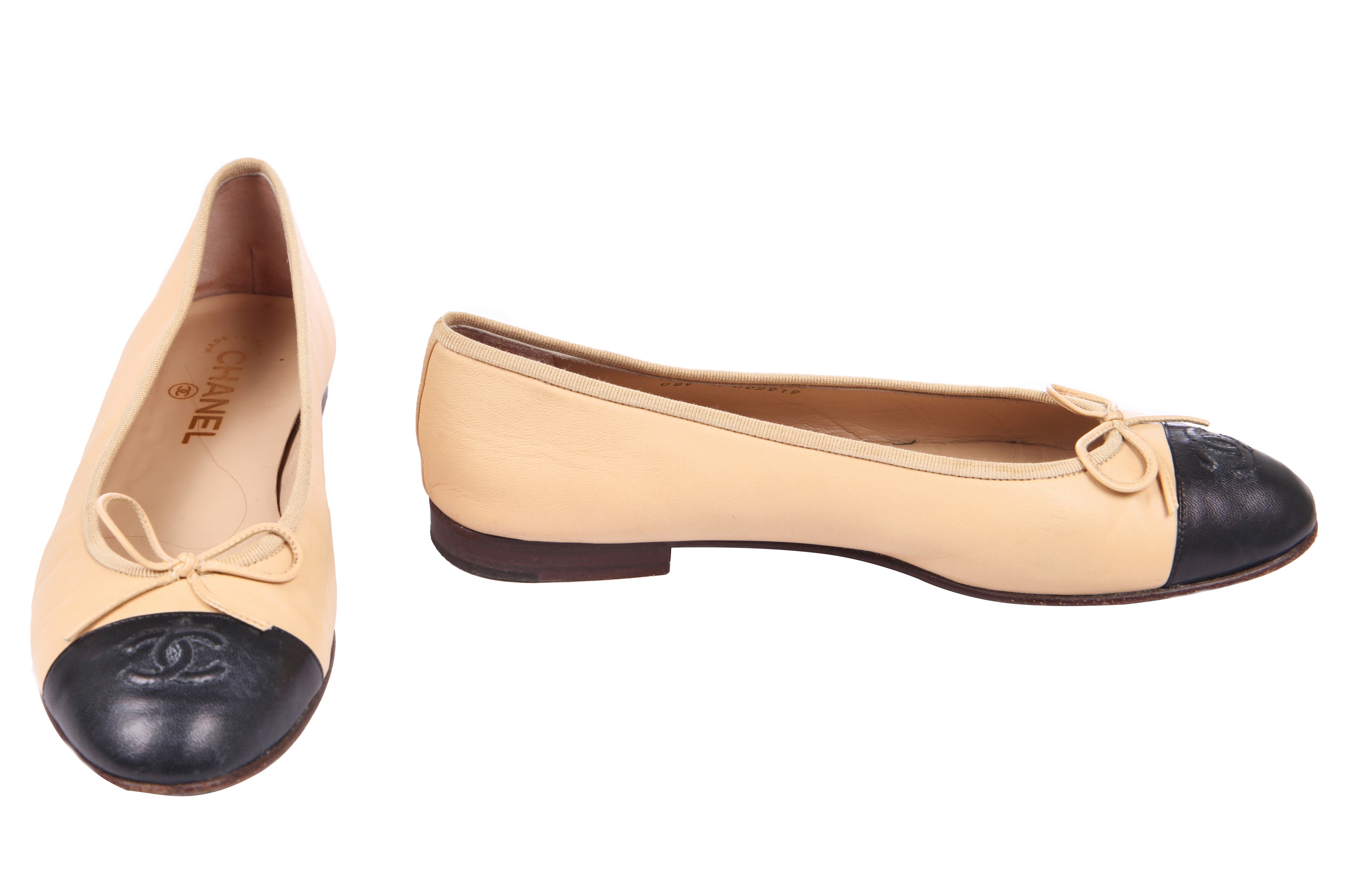 Two-Tone Leather Ballerina Shoes main image 0