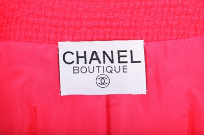 Lot 4 - A Chanel pink tweed jacket, circa 1991
