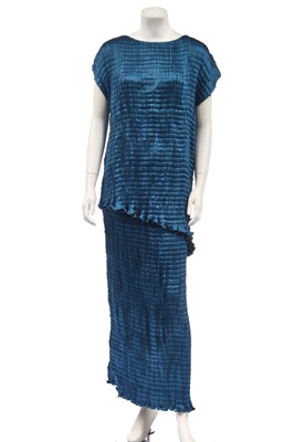 Lot 181 - A Patricia Lester pleated silk two-piece ensemble, 1980s