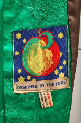 Lot 318 - A rare Beatle's Apple boutique man's figured green satin jacket designed by 'The Fool', late 1960s