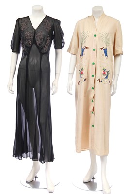 Lot 411 - A group of evening wear, 1930s