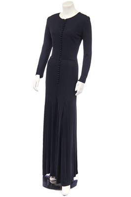 Lot 250 - A Christian Dior by Marc Bohan black jersey dress, 1970s