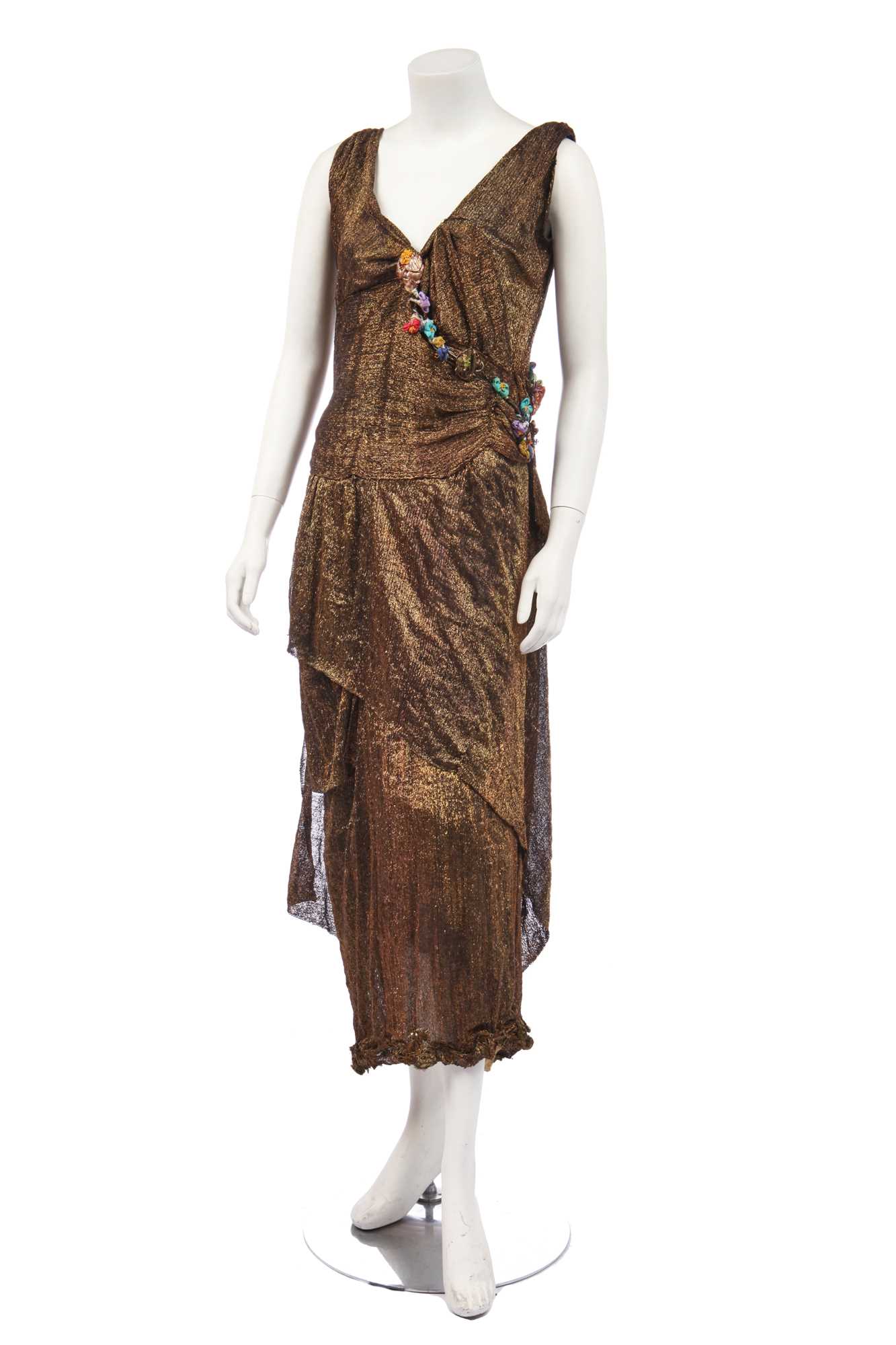 Lot 412 A lam evening gown circa 1919 and altered