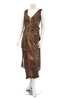 Lot 412 - A lamé evening gown, circa 1919 and altered in the 1930s