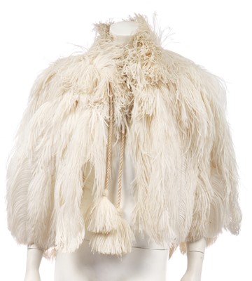 Lot 415 - A white ostrich feather cape, 1930s