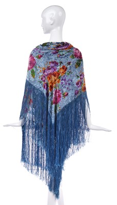 Lot 462 - Three devoré velvet shawls, 1920s