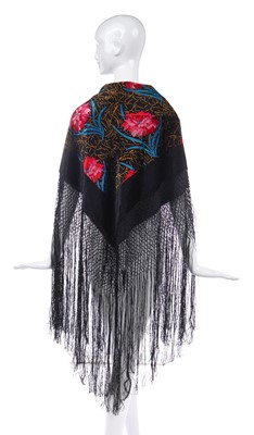 Lot 462 - Three devoré velvet shawls, 1920s