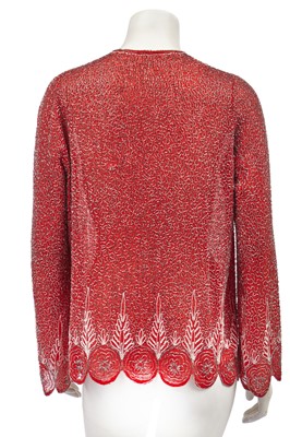 Lot 465 - A beaded muslin evening jacket, late 1920s-early 1930s
