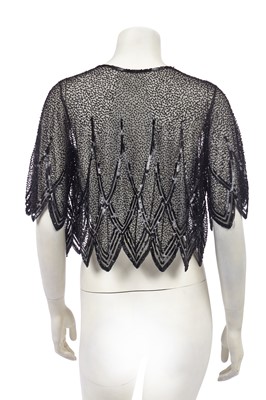 Lot 465 - A beaded muslin evening jacket, late 1920s-early 1930s