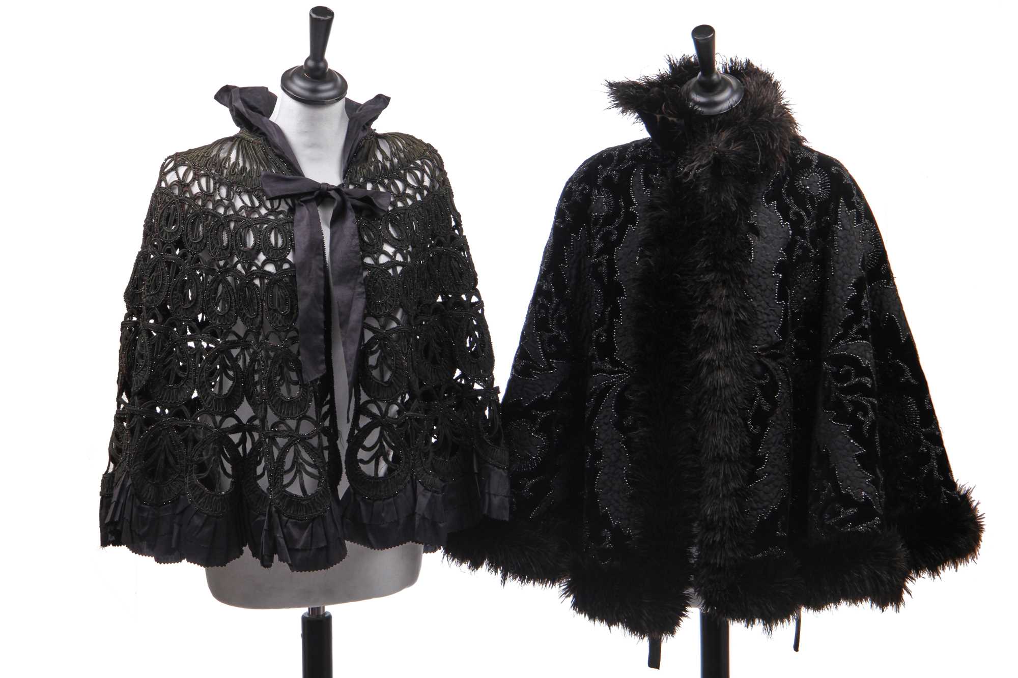 Lot 506 - Two black capelets, 1890s