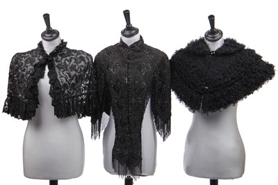 Lot 506 - Two black capelets, 1890s