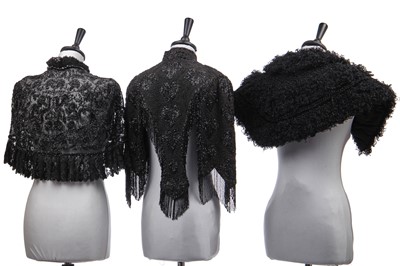 Lot 506 - Two black capelets, 1890s