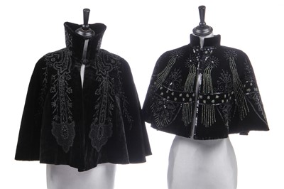 Lot 510 - Three black capelets, 1880s-1890s