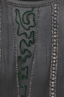 Lot 220 - A beaded black chiffon flapper dress, circa 1925