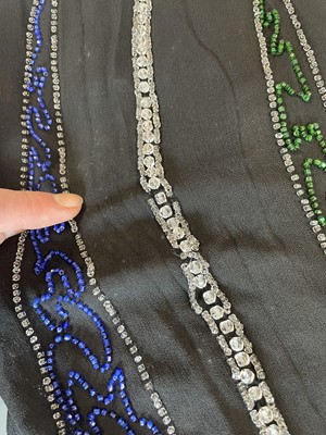Lot 220 - A beaded black chiffon flapper dress, circa 1925