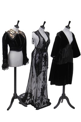 Lot 508 - A group of black clothing, 1890s-1910s