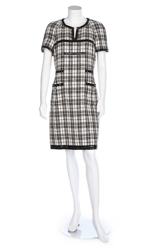 Click for high resolution Lot 12 - A Chanel cotton and silk tweed dress, modern,...