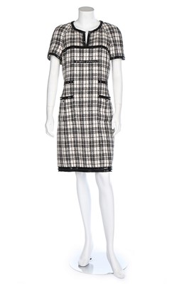 Lot 12 - A Chanel cotton and silk tweed dress, modern,...
