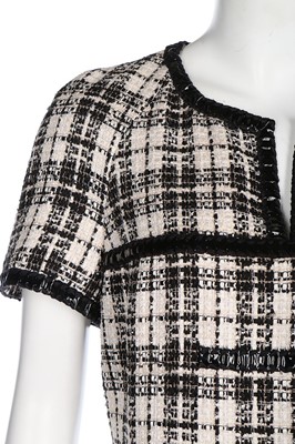 Lot 12 - A Chanel cotton and silk tweed dress, modern,...