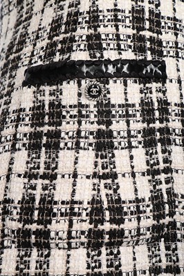 Lot 12 - A Chanel cotton and silk tweed dress, modern,...