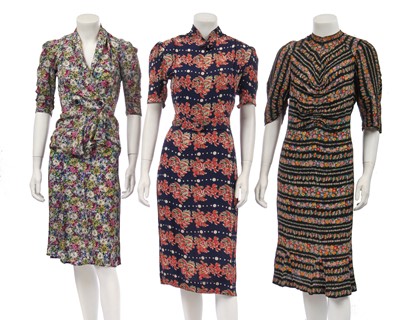 Lot 401 - A group of clothing, late 1930s-1940s