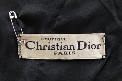 Lot 324 - A Christian Dior black cashmere single-breasted jacket, circa 1960