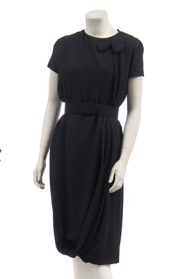 Lot 378 - A Pierre Cardin couture cloqué silk cocktail dress, circa 1958