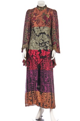 Lot 253 - A Catherine Buckley patchwork dress, 1971-72