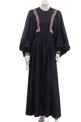 Lot 255 - A Catherine Buckley black crêpe dress, late 1970s