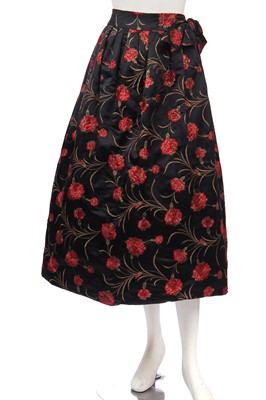 Lot 379 - A Christian Dior embroidered evening skirt, 1950s