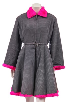 Lot 128 - A Jean Paul Gaultier faux fur-lined coat with detachable skirt circa 1995