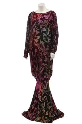 Lot 205 - A Patricia Lester devoré  evening dress, 1980s