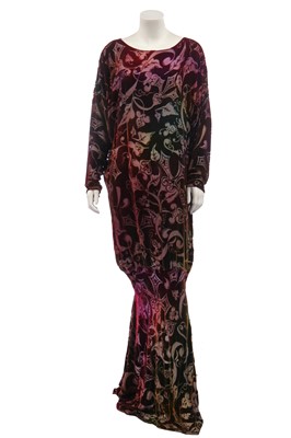 Lot 205 - A Patricia Lester devoré  evening dress, 1980s