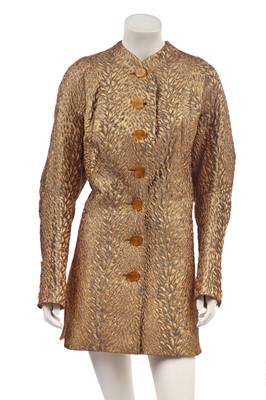 Lot 130 - A Viviene Westwood gold cloqué jacket, Autumn/Winter 1995-96