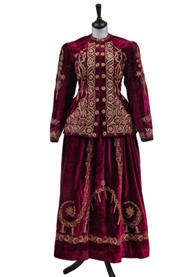 Lot 512 - A velvet wedding jacket and skirt, Ottoman Empire, circa 1870