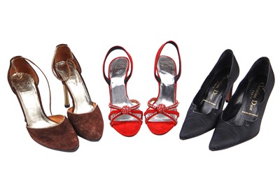 Lot 133 - A group of Christian Dior evening shoes, mainly 1990s