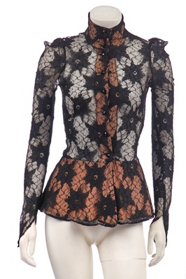 Lot 265 - A Biba black lace jacket, 1969